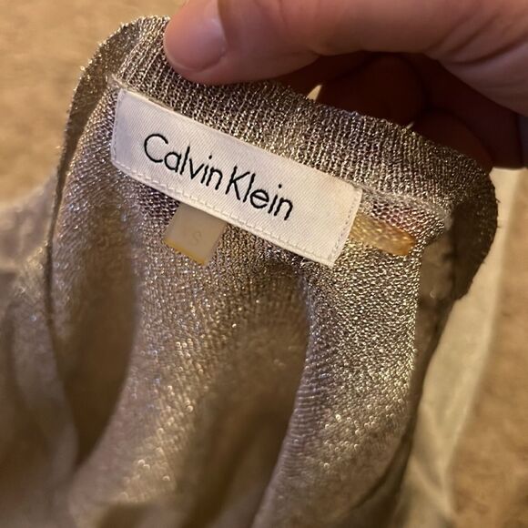 Calvin Klein metallic blouse xs - Picture 6 of 6